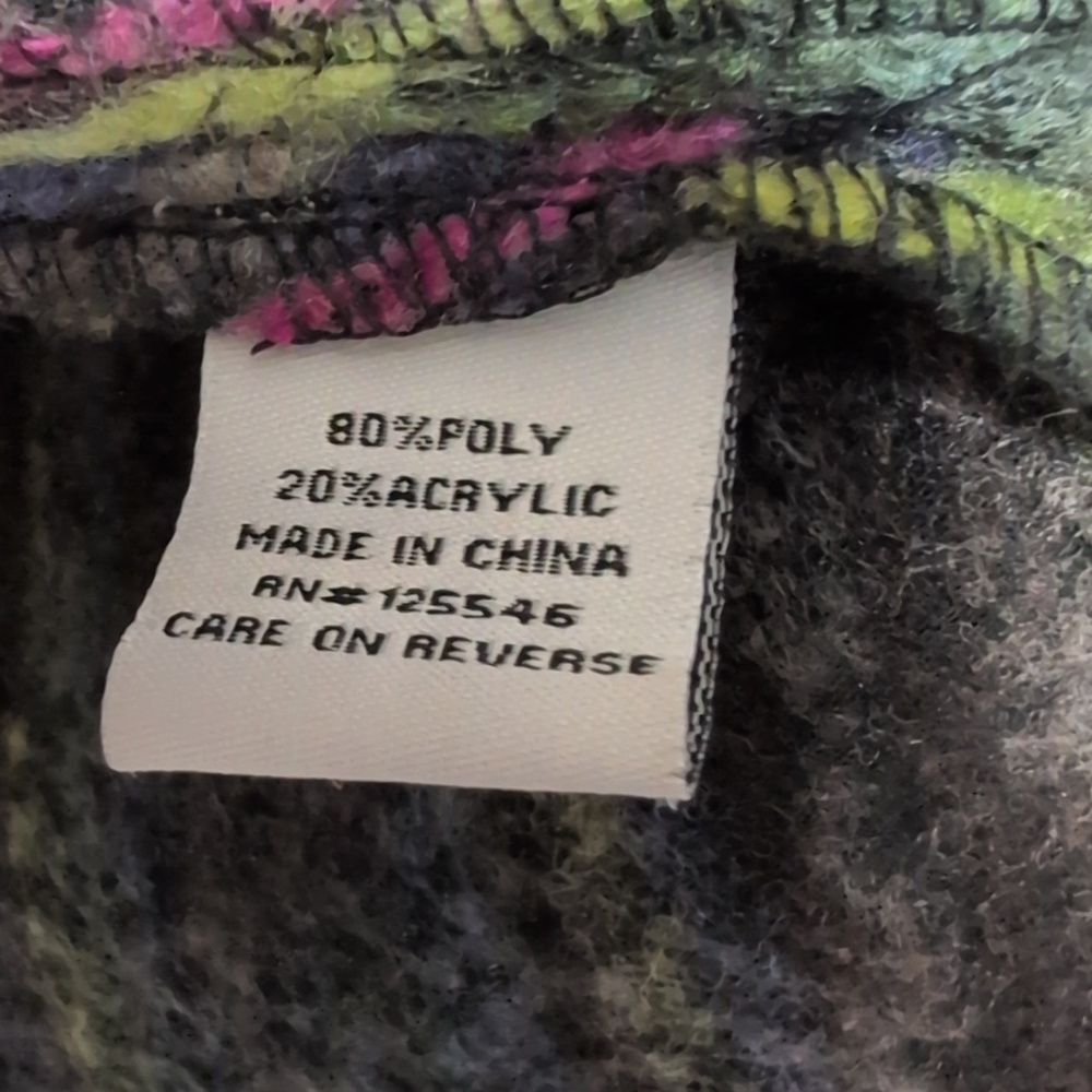 Habitat Multicolor Boho Striped Women's Blazer yarn jacket rainbow size XL - Picture 4 of 8